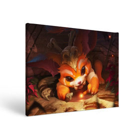 Холст прямоугольный с принтом Gnar в городе Новоалтайск, 100% ПВХ |  | gnar | league of legend | lol | гнар | лига легенд | лол