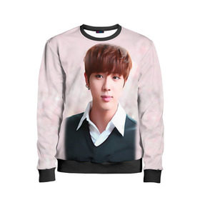 Детский свитшот 3D с принтом Kim SeokJin в городе Новоалтайск, 100% полиэстер | свободная посадка, прямой крой, мягкая тканевая резинка на рукавах и понизу свитшота | Тематика изображения на принте: bangtan | bangtan boys | bts | bulletproof boy scouts | k pop | kpop | ви | вишня | джей хоуп | джин | к поп | корейская попса | кпоп | рэп монстр | чимин | чонг | шуга