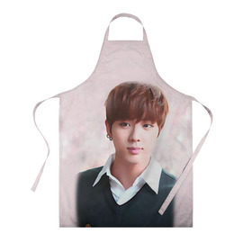 Фартук 3D с принтом Kim SeokJin в городе Новоалтайск, 100% полиэстер | общий размер — 65 х 85 см, ширина нагрудника — 26 см, горловина — 53 см, длина завязок — 54 см, общий обхват в поясе — 173 см. Принт на завязках и на горловине наносится с двух сторон, на основной части фартука — только с внешней стороны | bangtan | bangtan boys | bts | bulletproof boy scouts | k pop | kpop | ви | вишня | джей хоуп | джин | к поп | корейская попса | кпоп | рэп монстр | чимин | чонг | шуга