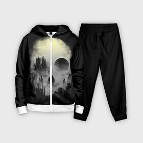 Детский костюм 3D с принтом Мертвый туман в городе Новоалтайск,  |  | bone | ciyt | dark | evil | skelet | skull | город | кости | скелет | туман | череп
