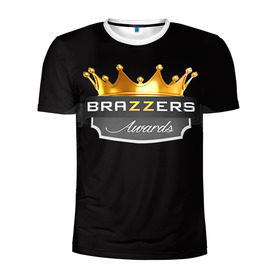 Мужская футболка 3D спортивная с принтом Brazzers awards в городе Новоалтайск, 100% полиэстер с улучшенными характеристиками | приталенный силуэт, круглая горловина, широкие плечи, сужается к линии бедра | 