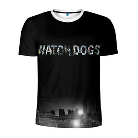 Мужская футболка 3D спортивная с принтом Watch Dogs 2 в городе Новоалтайск, 100% полиэстер с улучшенными характеристиками | приталенный силуэт, круглая горловина, широкие плечи, сужается к линии бедра | dogs | ubisoft | watch | watchdogs | псы | сторожевые | хакер