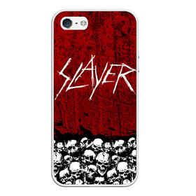 Чехол для iPhone 5/5S матовый с принтом Slayer Red в городе Новоалтайск, Силикон | Область печати: задняя сторона чехла, без боковых панелей | metal | rock | метал | рок | слэйер | трэш | череп