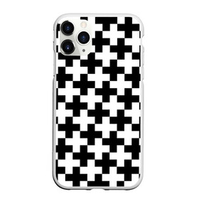 Чехол для iPhone 11 Pro матовый с принтом Крест в городе Новоалтайск, Силикон |  | Тематика изображения на принте: cross | крест | оптическая иллюзия | орнамент | узор | чёрно белый