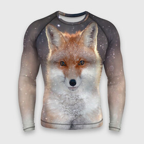 Мужской рашгард 3D с принтом Лиса в городе Новоалтайск,  |  | animal | baby | fox | predator | red | sly | snow | view | wild | winter | взгляд | дикая | животное | зима | лиса | малыш | рыжая | снег | хитрая | хищник