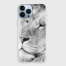 Чехол для iPhone 13 Pro Max с принтом Лев в городе Новоалтайск,  |  | animal | black   white | king | lion | look | predator | wild | взгляд | дикий | животное | зверь | лев | хищник | царь | черно   белый