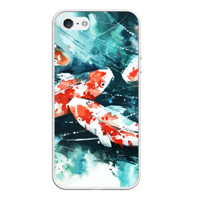 Чехол для iPhone 5/5S матовый с принтом Koi Fish (карпы кои) в городе Новоалтайск, Силикон | Область печати: задняя сторона чехла, без боковых панелей | bright | brocade | carp | color | decorative | depth | exotic | fish | koi | koi fish | sea | water | вода | глубина | декоративные | карпы | кои | море | парчовый | рыбки | цвет | экзотические | яркий