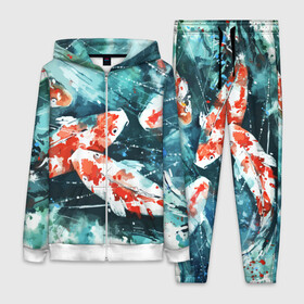 Женский костюм 3D с принтом Koi Fish (карпы кои) в городе Новоалтайск,  |  | bright | brocade | carp | color | decorative | depth | exotic | fish | koi | koi fish | sea | water | вода | глубина | декоративные | карпы | кои | море | парчовый | рыбки | цвет | экзотические | яркий