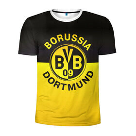 Мужская футболка 3D спортивная с принтом Borussia Dortmund FC в городе Новоалтайск, 100% полиэстер с улучшенными характеристиками | приталенный силуэт, круглая горловина, широкие плечи, сужается к линии бедра | Тематика изображения на принте: боруссия | германия | дортмунд | клуб | фк | футбол | футбольный