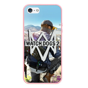 Чехол для iPhone 5/5S матовый с принтом Watch Dogs 2 в городе Новоалтайск, Силикон | Область печати: задняя сторона чехла, без боковых панелей | watchdogs