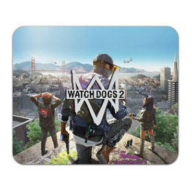 Коврик прямоугольный с принтом Watch Dogs 2 в городе Новоалтайск, натуральный каучук | размер 230 х 185 мм; запечатка лицевой стороны | watchdogs