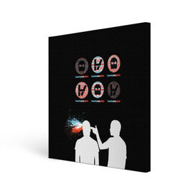 Холст квадратный с принтом Twenty one pilots в городе Новоалтайск, 100% ПВХ |  | rock | t.o.p. | top | twenty one pilots | рок
