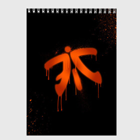 Скетчбук с принтом csgo - Fnatic (Black collection) в городе Новоалтайск, 100% бумага
 | 48 листов, плотность листов — 100 г/м2, плотность картонной обложки — 250 г/м2. Листы скреплены сверху удобной пружинной спиралью | 0x000000123 | cs | csgo | fnatic | кс | ксго | фнатик