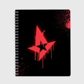 Тетрадь с принтом csgo - Astralis (Black collection) в городе Новоалтайск, 100% бумага | 48 листов, плотность листов — 60 г/м2, плотность картонной обложки — 250 г/м2. Листы скреплены сбоку удобной пружинной спиралью. Уголки страниц и обложки скругленные. Цвет линий — светло-серый
 | 0x000000123 | astralis | cs | csgo | астралис | кс | ксго