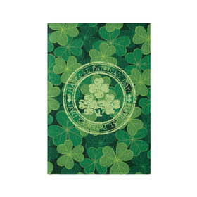 Обложка для паспорта матовая кожа с принтом Ireland, Happy St. Patrick`s Day в городе Новоалтайск, натуральная матовая кожа | размер 19,3 х 13,7 см; прозрачные пластиковые крепления | Тематика изображения на принте: background | clover | four | green | happy st. patricks day | holiday | ireland | leaf | petal | plant | print | зеленый | ирландия | клевер | лепесток | лист | печать | праздник | растение | счастливого святого патрика | фон | четыре