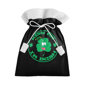 Подарочный 3D мешок с принтом Ireland, Kiss me, I`m Irish в городе Новоалтайск, 100% полиэстер | Размер: 29*39 см | Тематика изображения на принте: animation | background | black | clover | four | green | hat | im irish | ireland | kiss me | leaf | petal | printing | smile | анимация | зелёный | ирландец | ирландия | клевер | лепесток | листок | меня | печать | поцелуй | улыбка | фон | черный | четыр