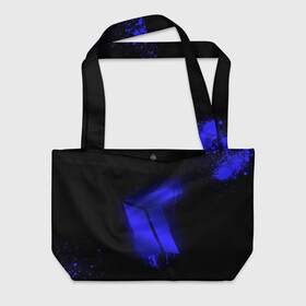 Пляжная сумка 3D с принтом cs:go - Titan (Black collection)  в городе Новоалтайск, 100% полиэстер | застегивается на металлическую кнопку; внутренний карман застегивается на молнию. Стенки укреплены специальным мягким материалом, чтобы защитить содержимое от несильных ударов
 | 0x000000123 | cs | csgo | titan | кс | ксго | титан
