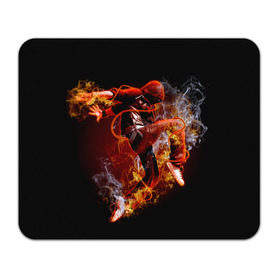 Коврик для мышки прямоугольный с принтом Огненный танец в городе Новоалтайск, натуральный каучук | размер 230 х 185 мм; запечатка лицевой стороны | background | black | dance | dancer | energy | fire | flame | flying | male | мужчина | огненный | пламя | полет | танец | танцор | фон | черный | энергия