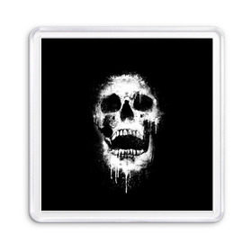 Магнит 55*55 с принтом Evil Skull в городе Новоалтайск, Пластик | Размер: 65*65 мм; Размер печати: 55*55 мм | bone | dark | death | evil | hipster | skelet | skull | кости | скелет | темнота | хипстер | череп