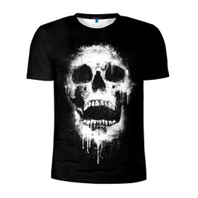 Мужская футболка 3D спортивная с принтом Evil Skull в городе Новоалтайск, 100% полиэстер с улучшенными характеристиками | приталенный силуэт, круглая горловина, широкие плечи, сужается к линии бедра | bone | dark | death | evil | hipster | skelet | skull | кости | скелет | темнота | хипстер | череп