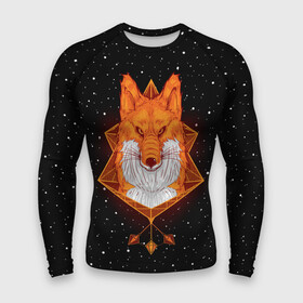 Мужской рашгард 3D с принтом Огненный лис в городе Новоалтайск,  |  | animal | beast | fox | heart | love | orange | животное | зверь | лис | лиса | личиска | любовь | огонь | пламя | рыжая | сердце