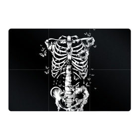Магнитный плакат 3Х2 с принтом Floral Skeleton в городе Новоалтайск, Полимерный материал с магнитным слоем | 6 деталей размером 9*9 см | art | bone | dark | death | fashion | flower | hipster | skelet | skull | арт | грудь | кости | мода | ребра | скелет | стиль | темный | хипстер | цвет | череп