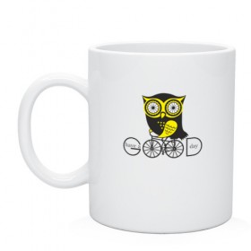 Кружка с принтом Owl. Сова. Have a good day! в городе Новоалтайск, керамика | объем — 330 мл, диаметр — 80 мм. Принт наносится на бока кружки, можно сделать два разных изображения | Тематика изображения на принте: owl | сова | совушка