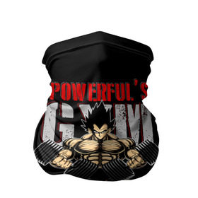 Бандана-труба 3D с принтом Powerful Gym в городе Новоалтайск, 100% полиэстер, ткань с особыми свойствами — Activecool | плотность 150‒180 г/м2; хорошо тянется, но сохраняет форму | dragon ball | powerful | strong | workout | воркаут | драгон бол