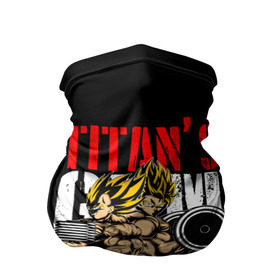 Бандана-труба 3D с принтом Titans Gym в городе Новоалтайск, 100% полиэстер, ткань с особыми свойствами — Activecool | плотность 150‒180 г/м2; хорошо тянется, но сохраняет форму | dragon ball | no pain no gain | аниме | драгон болл