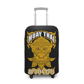 Чехол для чемодана 3D с принтом Muay Thai Fighter в городе Новоалтайск, 86% полиэфир, 14% спандекс | двустороннее нанесение принта, прорези для ручек и колес | boxing | combat | fight | fighter | kickboxing | muay thai | wrestling | боец | бой | бокс | боксер | драка | кикбоксинг | май тай