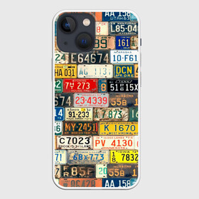 Чехол для iPhone 13 mini с принтом Автомобильные номера мира в городе Новоалтайск,  |  | art | collage | country | number | retro | road | world | автомобильные | искусство | коллаж | мир | номера | ретро | страны