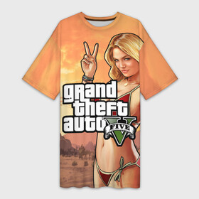 Платье-футболка 3D с принтом GTA в городе Новоалтайск,  |  | acrobats | beautiful | cabs | computer | game | girl | grand theft auto | gta | phone | photos | selfie | sign | victory | девушка | знак | игра | компьютерная | красивая | лихачи | победа | селф | телефон | трюкачи | фото