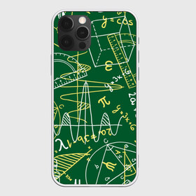 Чехол для iPhone 12 Pro Max с принтом Геометрия в городе Новоалтайск, Силикон |  | background | board | charts | cube | geometry theorems | green | numbers | protractor | school | symbols | геометрия | доска | зеленый | знаки | куб | схемы | теоремы | транспортир | фон | циркуль | цифры | школьная