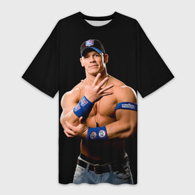 Платье-футболка 3D с принтом Джон Сина 4 в городе Новоалтайск,  |  | john cena | wwe | джон сина | рестлер | рестлинг