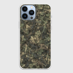 Чехол для iPhone 13 Pro Max с принтом Камуфляж с рыбьими скелетам в городе Новоалтайск,  |  | кость | милитари | море | паттерн | рыба | рыбалка | текстура | хаки