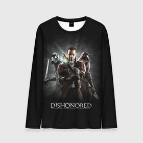 Мужской лонгслив 3D с принтом Dishonored в городе Новоалтайск, 100% полиэстер | длинные рукава, круглый вырез горловины, полуприлегающий силуэт | dishonored