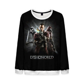 Мужской свитшот 3D с принтом Dishonored в городе Новоалтайск, 100% полиэстер с мягким внутренним слоем | круглый вырез горловины, мягкая резинка на манжетах и поясе, свободная посадка по фигуре | dishonored
