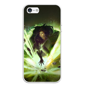 Чехол для iPhone 5/5S матовый с принтом The Witcher в городе Новоалтайск, Силикон | Область печати: задняя сторона чехла, без боковых панелей | witcher | ведьмак | геральт