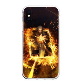 Чехол для iPhone XS Max матовый с принтом The Witcher в городе Новоалтайск, Силикон | Область печати: задняя сторона чехла, без боковых панелей | witcher | ведьмак | геральт