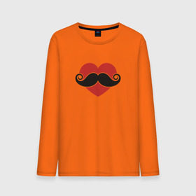Мужской лонгслив хлопок с принтом Носи усы! Wear mustache! в городе Новоалтайск, 100% хлопок |  | beard | movember | mustache | борода | усабрь | усы