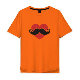 Мужская футболка хлопок Oversize с принтом Носи усы! Wear mustache! в городе Новоалтайск, 100% хлопок | свободный крой, круглый ворот, “спинка” длиннее передней части | beard | movember | mustache | борода | усабрь | усы