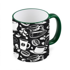 Кружка 3D с принтом Drink Coffe в городе Новоалтайск, керамика | ёмкость 330 мл | coffee | кофе | паттерн