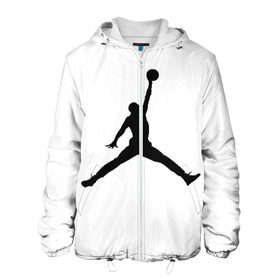 Мужская куртка 3D с принтом Michael Jordan в городе Новоалтайск, ткань верха — 100% полиэстер, подклад — флис | прямой крой, подол и капюшон оформлены резинкой с фиксаторами, два кармана без застежек по бокам, один большой потайной карман на груди. Карман на груди застегивается на липучку | логотип майкл джордан