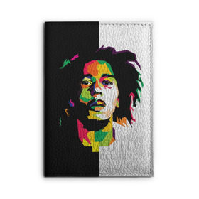 Обложка для автодокументов с принтом Bob Marley в городе Новоалтайск, натуральная кожа |  размер 19,9*13 см; внутри 4 больших “конверта” для документов и один маленький отдел — туда идеально встанут права | Тематика изображения на принте: боб марли | поп арт