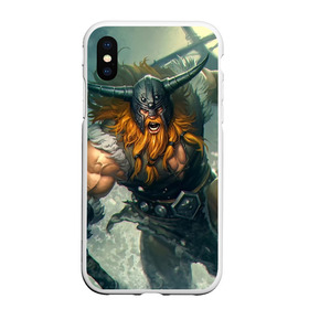 Чехол для iPhone XS Max матовый с принтом Olaf в городе Новоалтайск, Силикон | Область печати: задняя сторона чехла, без боковых панелей | league of legends | lol | olaf | viking | викинг | лига легенд | лол | олаф