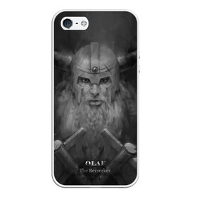 Чехол для iPhone 5/5S матовый с принтом Олаф в городе Новоалтайск, Силикон | Область печати: задняя сторона чехла, без боковых панелей | Тематика изображения на принте: league of legends | lol | olaf | viking | викинг | лига легенд | лол | олаф