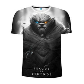 Мужская футболка 3D спортивная с принтом Rengar LoL в городе Новоалтайск, 100% полиэстер с улучшенными характеристиками | приталенный силуэт, круглая горловина, широкие плечи, сужается к линии бедра | league of legends | lol | rengar | лига легенд | лол | ренгар | тигр
