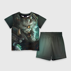 Детский костюм с шортами 3D с принтом Ренгар в городе Новоалтайск,  |  | league of legends | lol | rengar | лига легенд | лол | ренгар | тигр