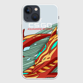 Чехол для iPhone 13 mini с принтом cs:go   Aquamarine Revenge,AK 47 style (Аквамариновая месть) в городе Новоалтайск,  |  | ak47 | aquamarine revenge | cs | csgo | аквамариновая месть | ксго