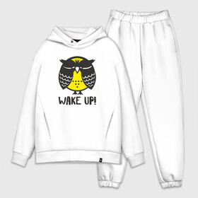 Мужской костюм хлопок OVERSIZE с принтом Owl. Wake up в городе Новоалтайск,  |  | bird | owl | няша | птица | сова | совунья | совушка | сыч